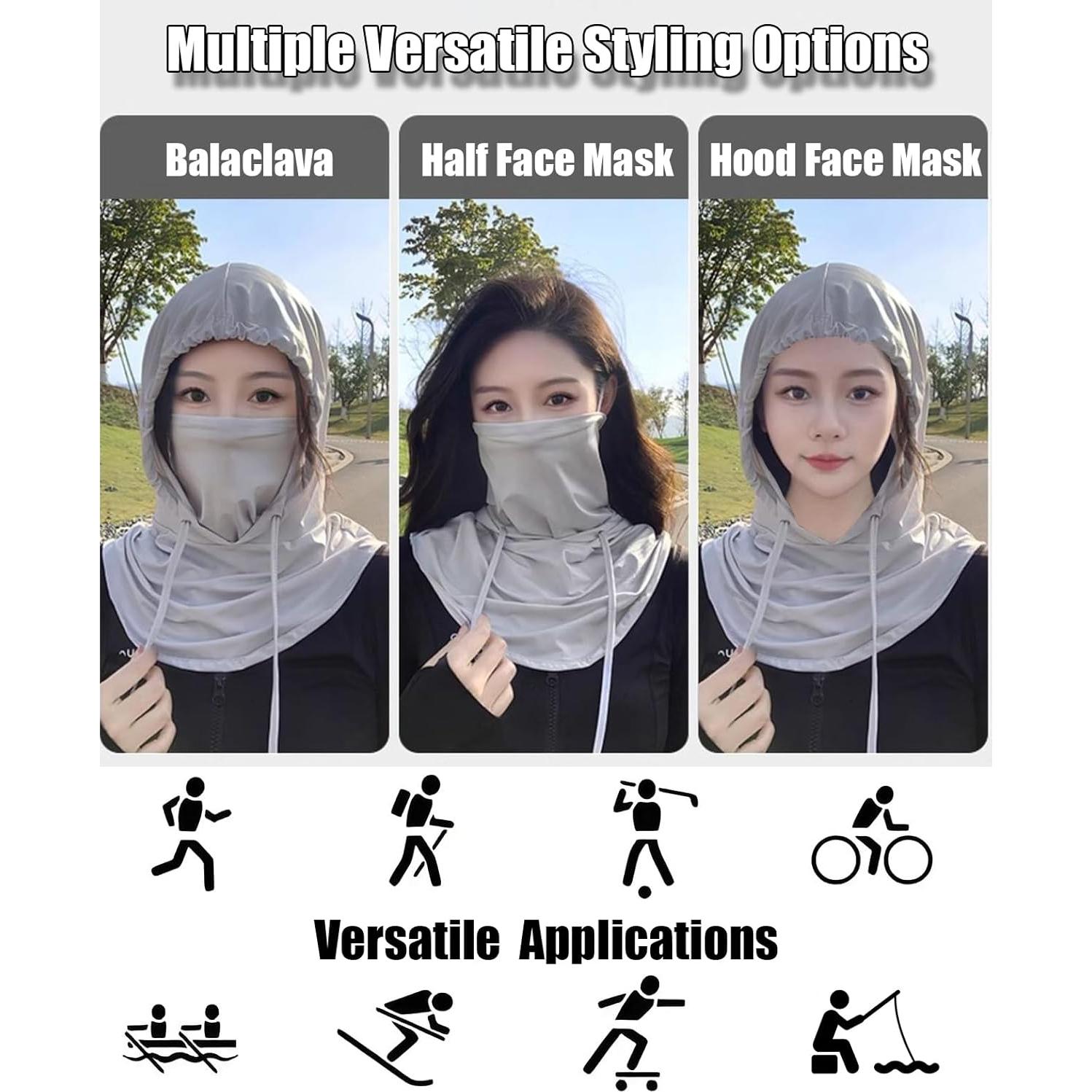 3 Piezas Máscara Balaclava Refrigerante UV Transpirable