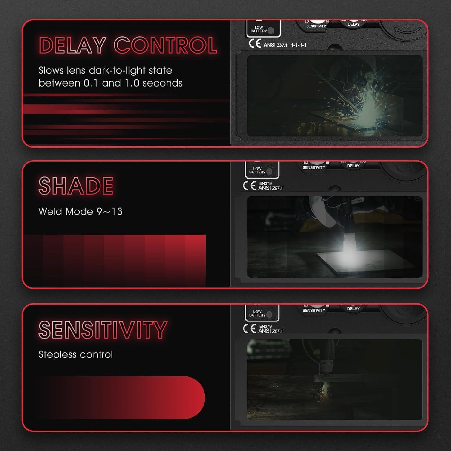 Casco de Soldadura YESWELDER LYG-L600A con Oscurecimiento Automático