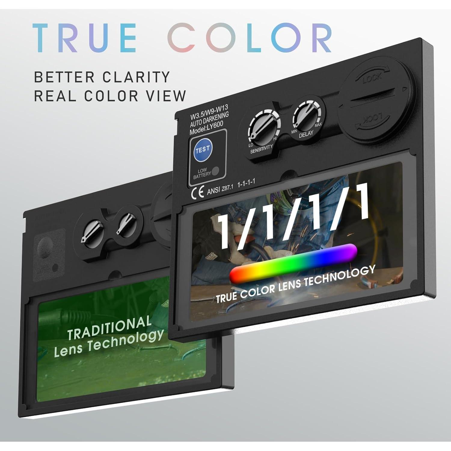 Casco de Soldadura YESWELDER LYG-L600A con Oscurecimiento Automático