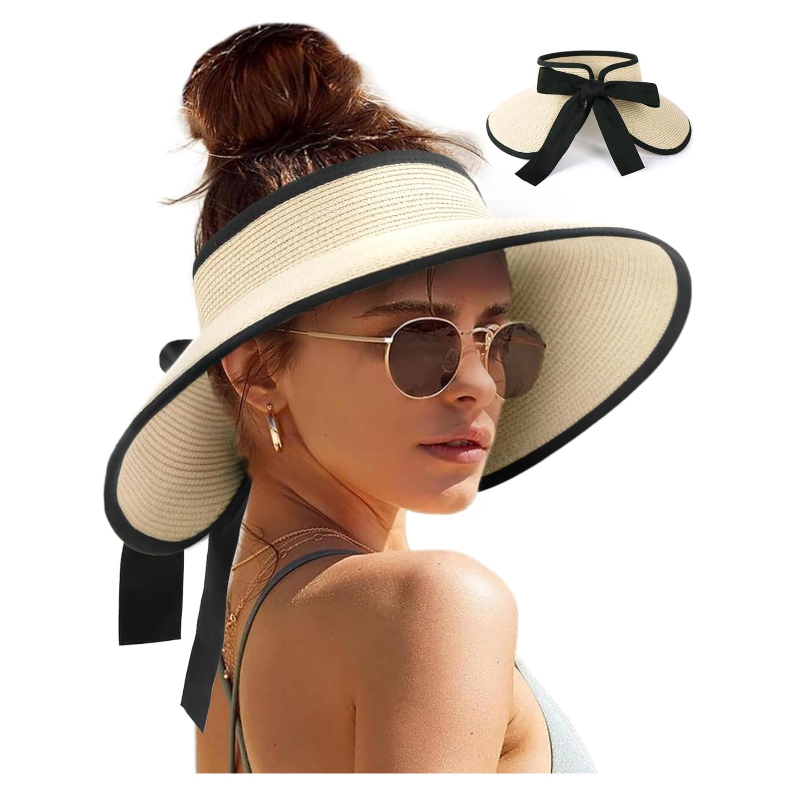 Sombrero de sol Camptrace para mujeres UPF 50+ beige