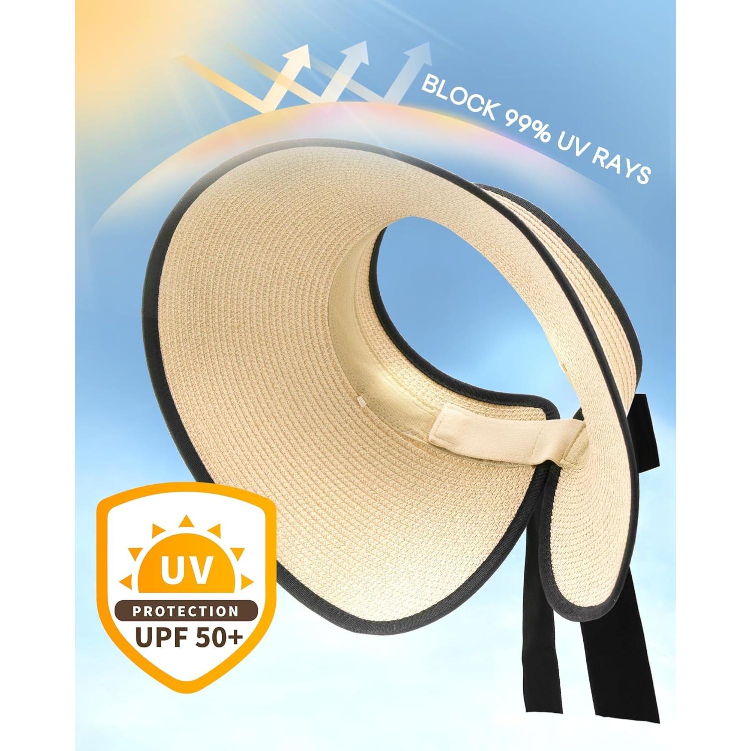 Sombrero de sol Camptrace para mujeres UPF 50+ beige