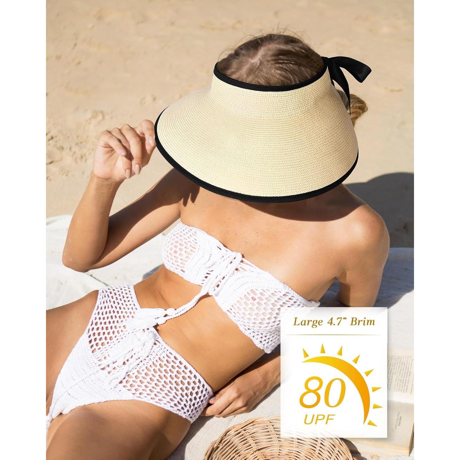 Sombrero de sol Camptrace para mujeres UPF 50+ beige