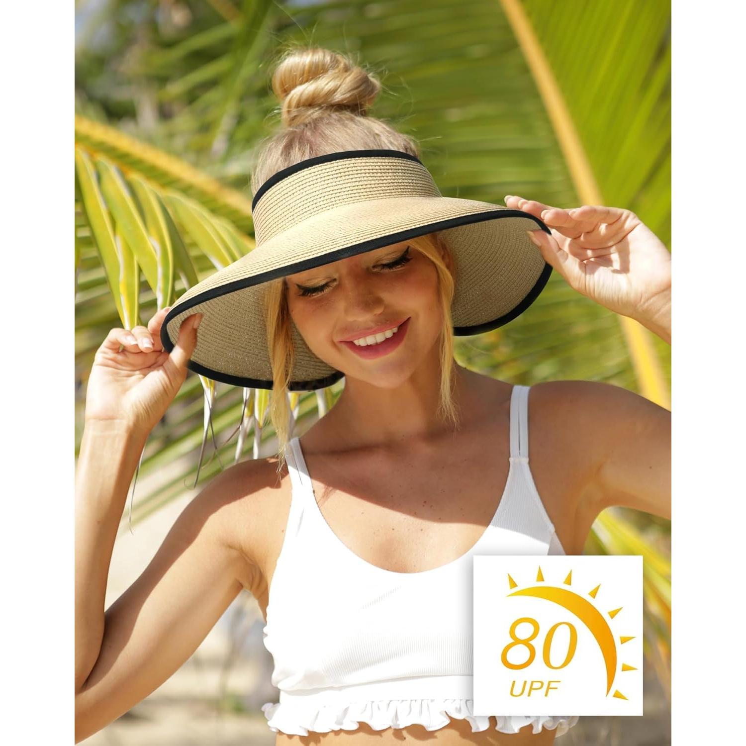 Sombrero de sol Camptrace para mujeres UPF 50+ beige
