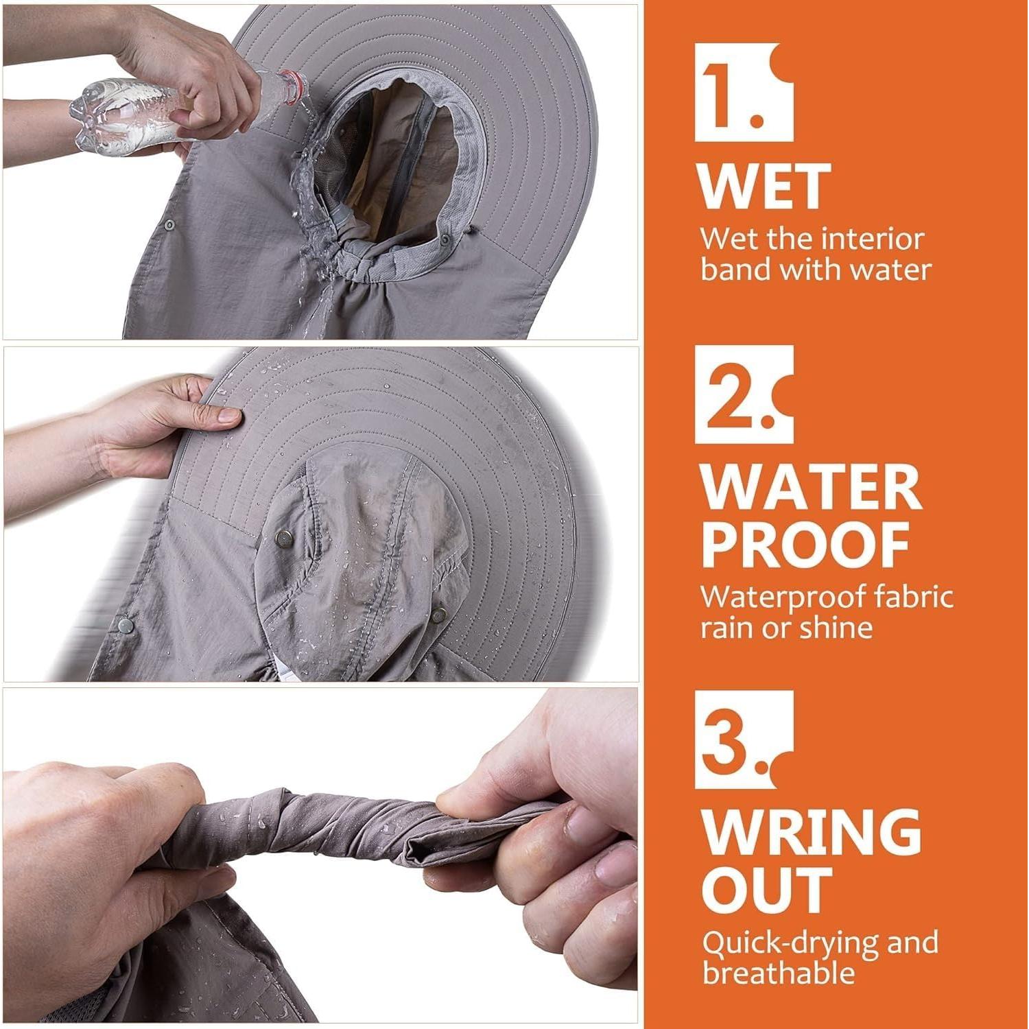 Sombrero de Pesca Unisex UPF 50+ con Solapas y Malla Transpirable