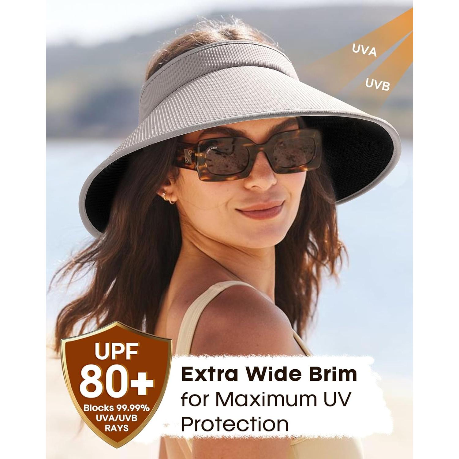 Sombrero de sol FURTALK para mujeres con protección UV 12 cm