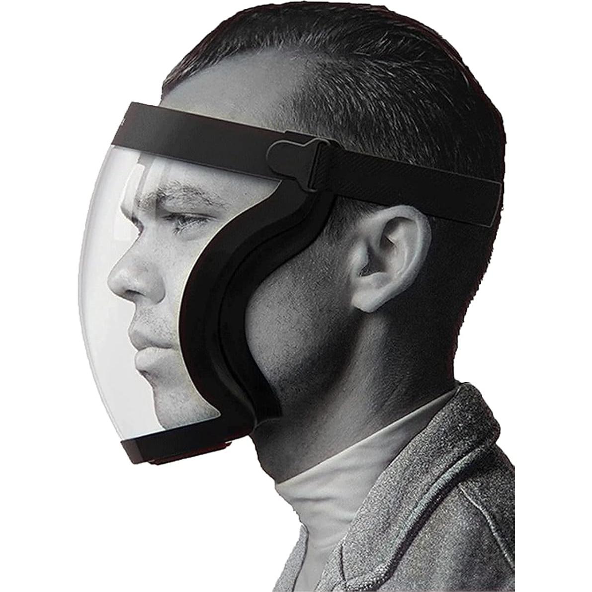 Escudo Facial Antivaho Banxian, Máscara Plástica Negra 17cm