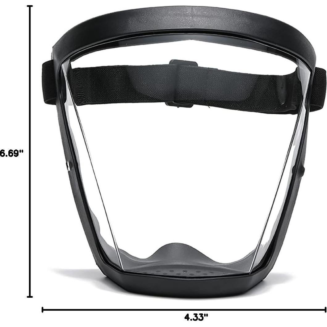 Escudo Facial Antivaho Banxian, Máscara Plástica Negra 17cm