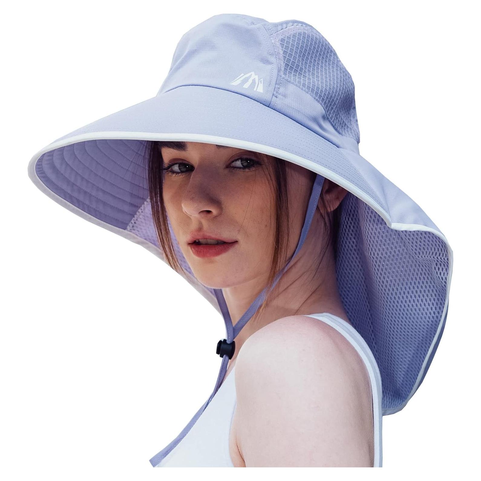 Sombrero de Sol UV para Mujeres - Visera Ancha y Aleta Plegable