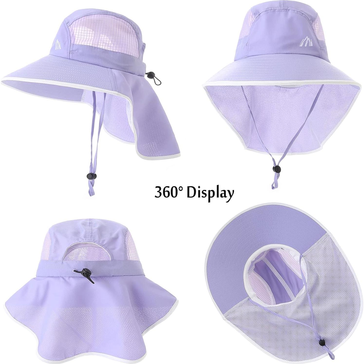 Sombrero de Sol UV para Mujeres - Visera Ancha y Aleta Plegable