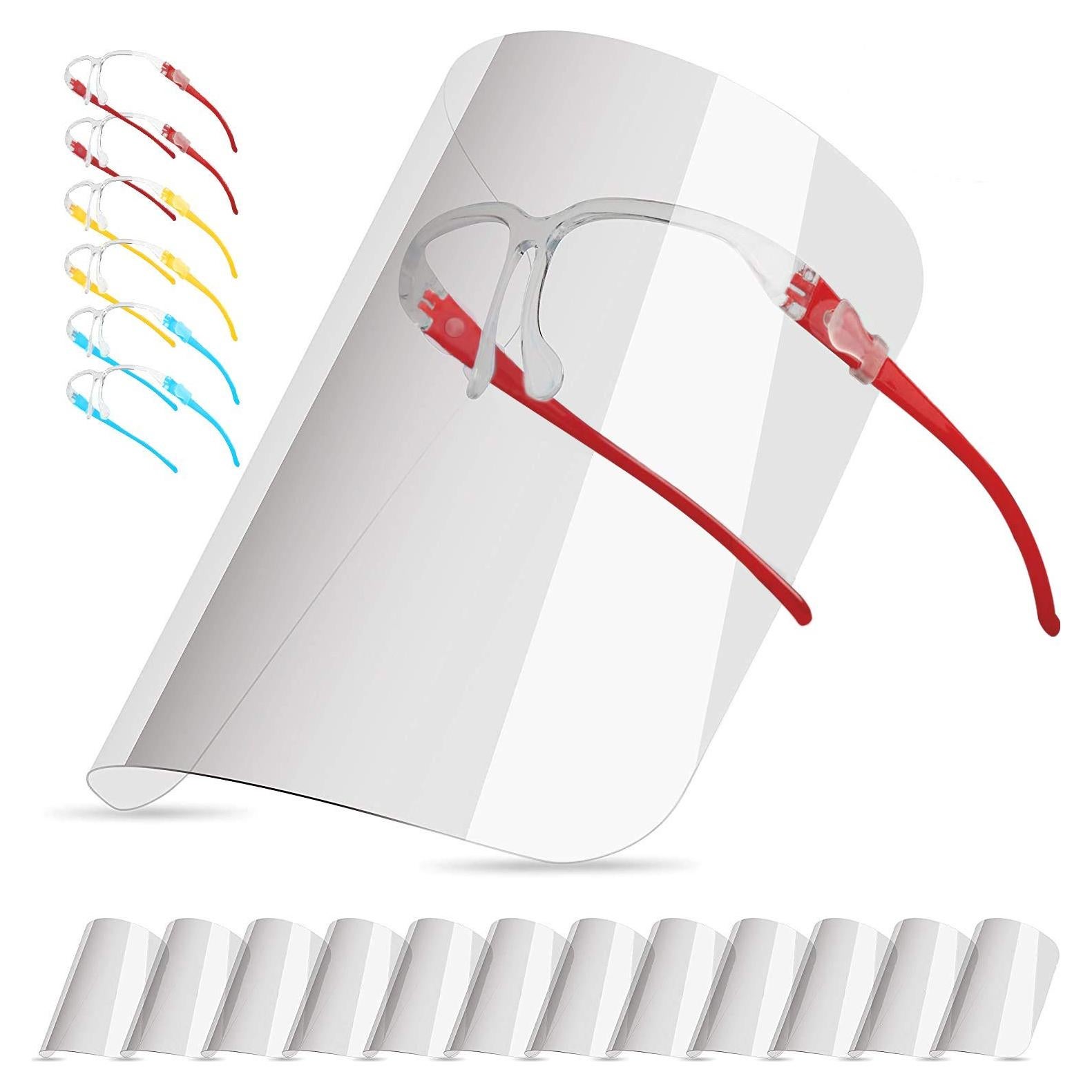 Juego de Escudos Faciales Reutilizables Ceestyle con Gafas