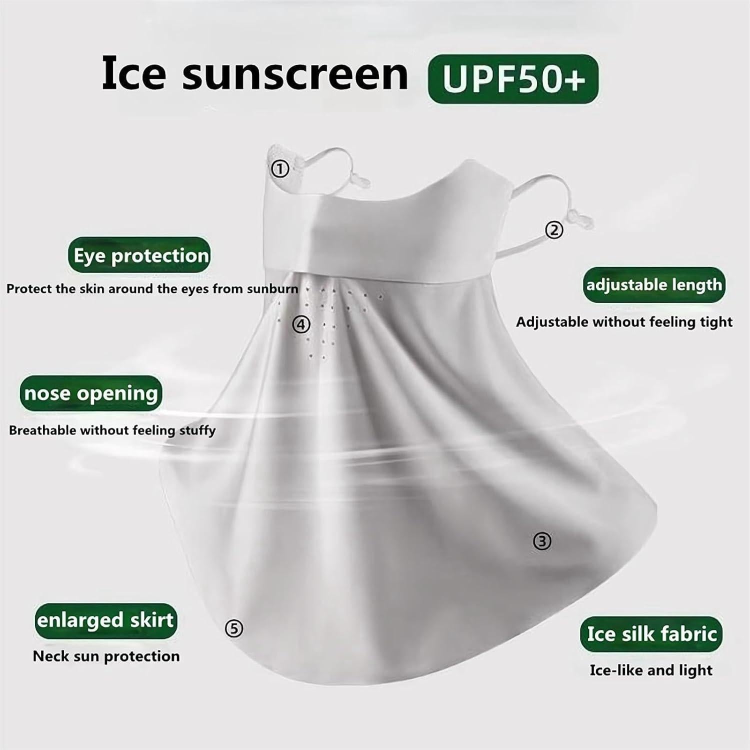 Máscara Solar Ligera y Transpirable para Mujeres - Protección Integral