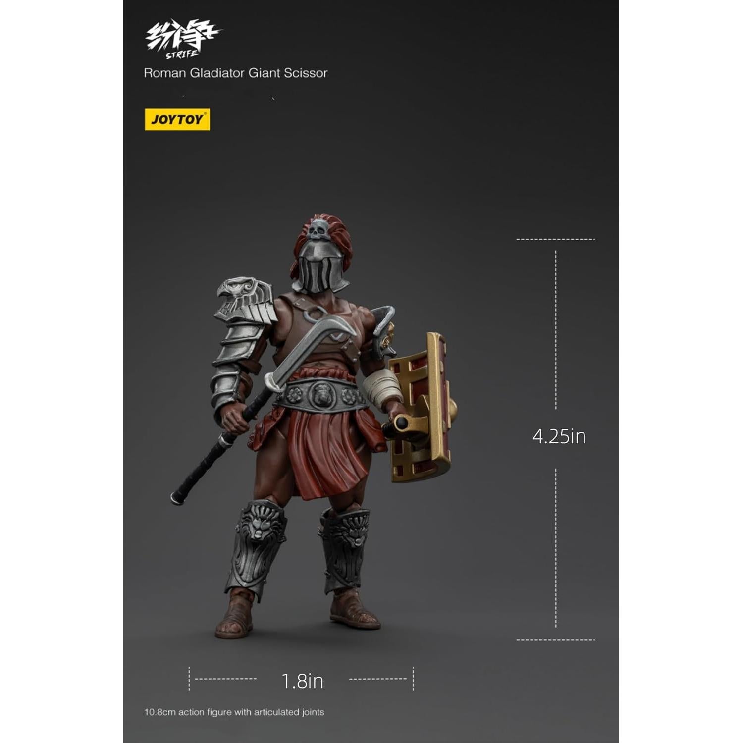 Figura de Acción JOYTOY 1/18 Strife Gladiador Romano 10.16cm