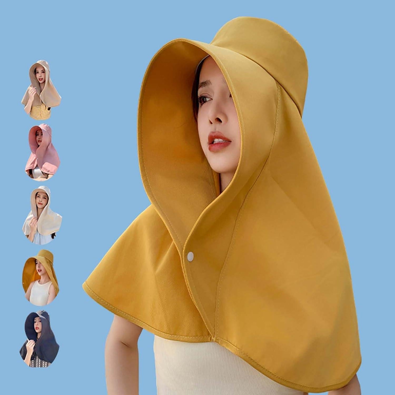 Sombrero de sol para mujer con ala ancha y protección UV