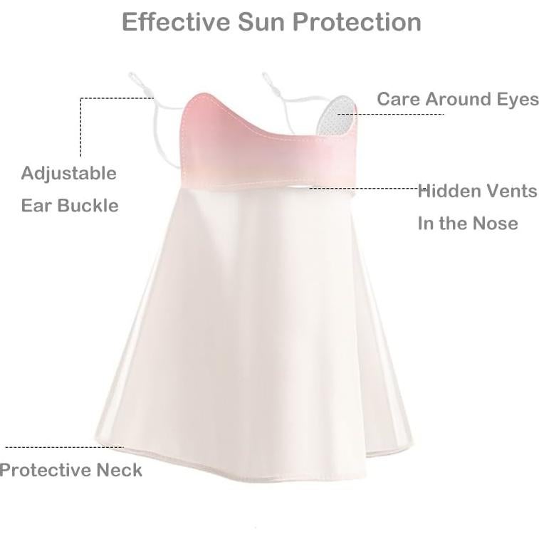 Mascarillas UV YUANST 2Pcs Gaiter Cuello y Facial Rosa