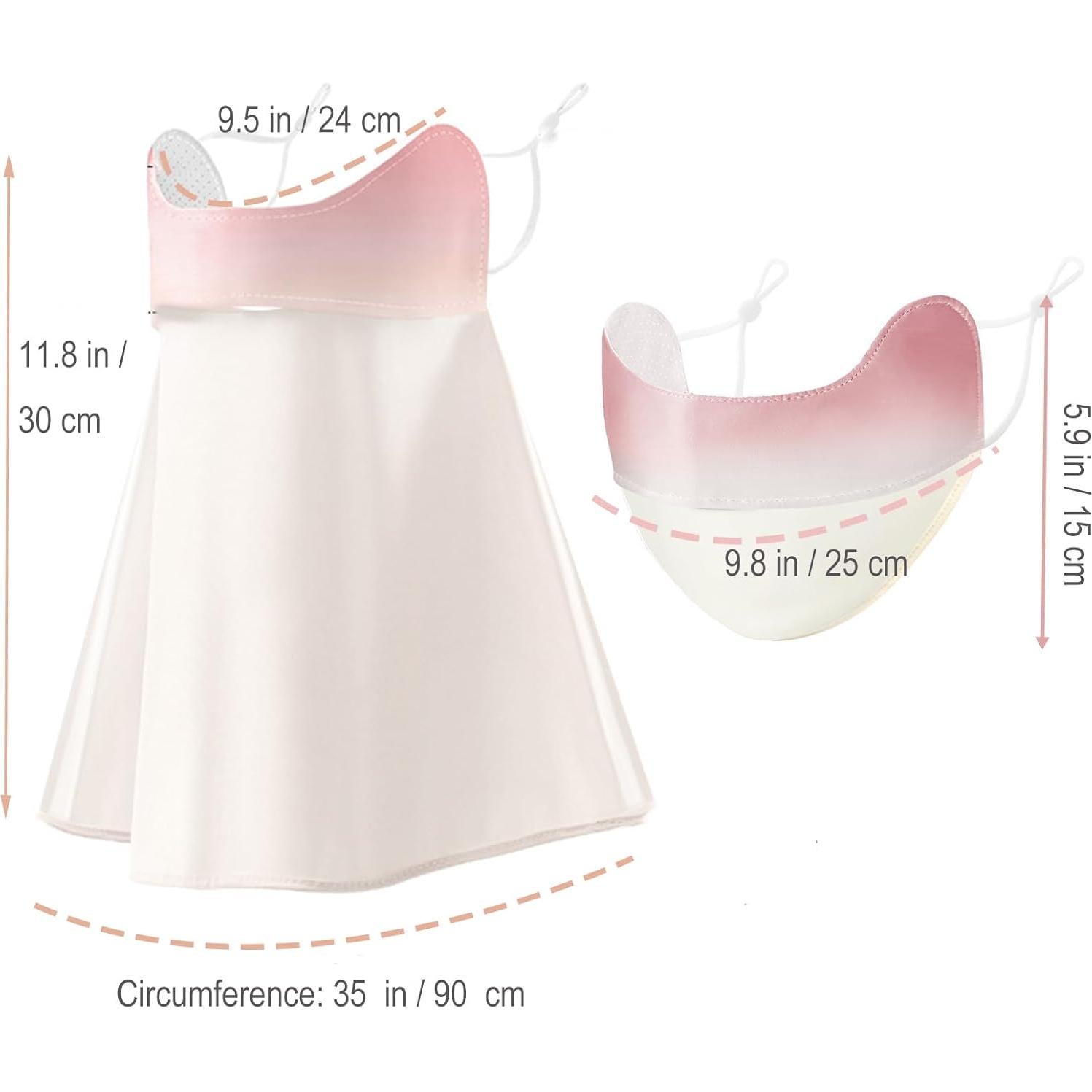 Mascarillas UV YUANST 2Pcs Gaiter Cuello y Facial Rosa