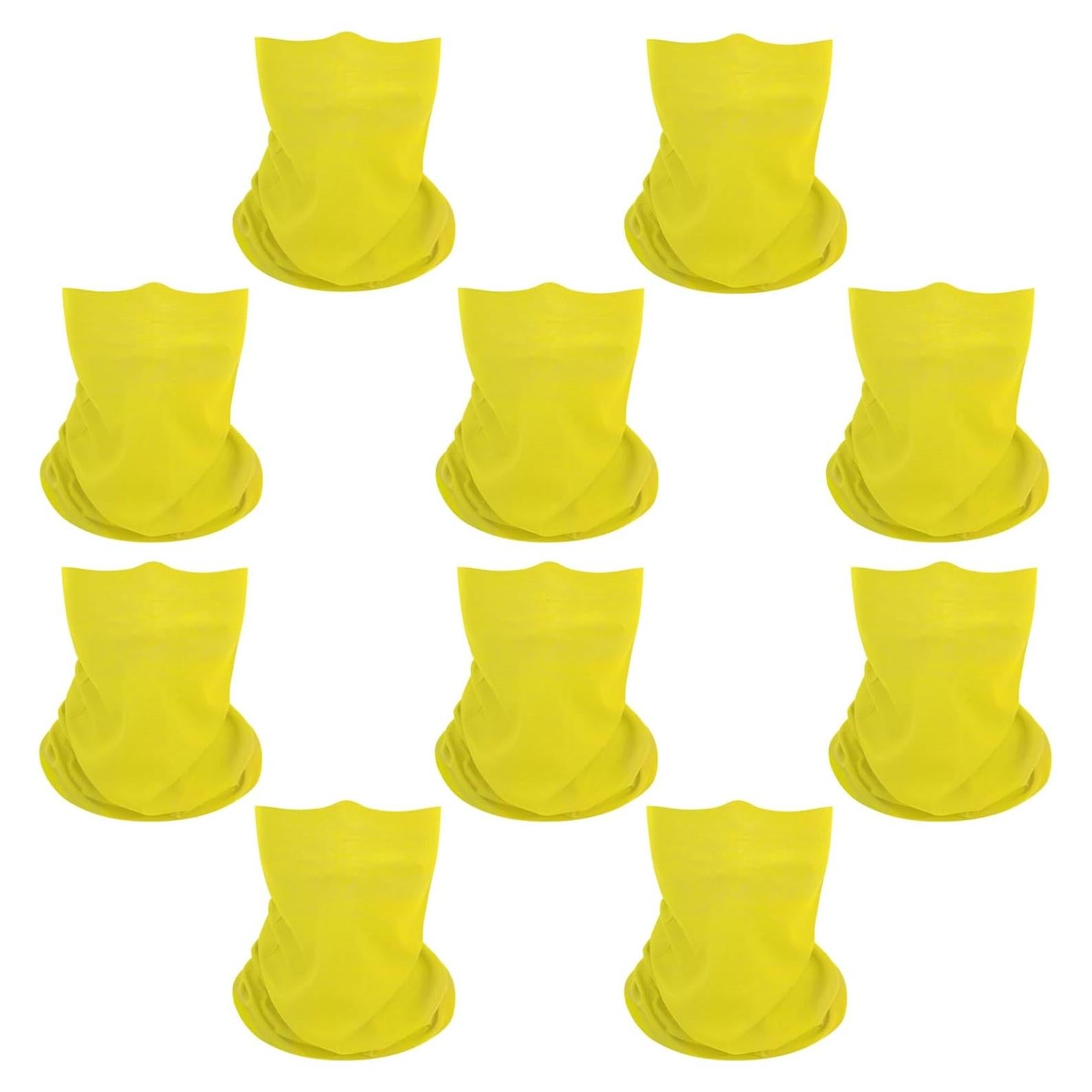 Máscaras Gaiter para Cuello CTSC 10 Piezas Amarillo