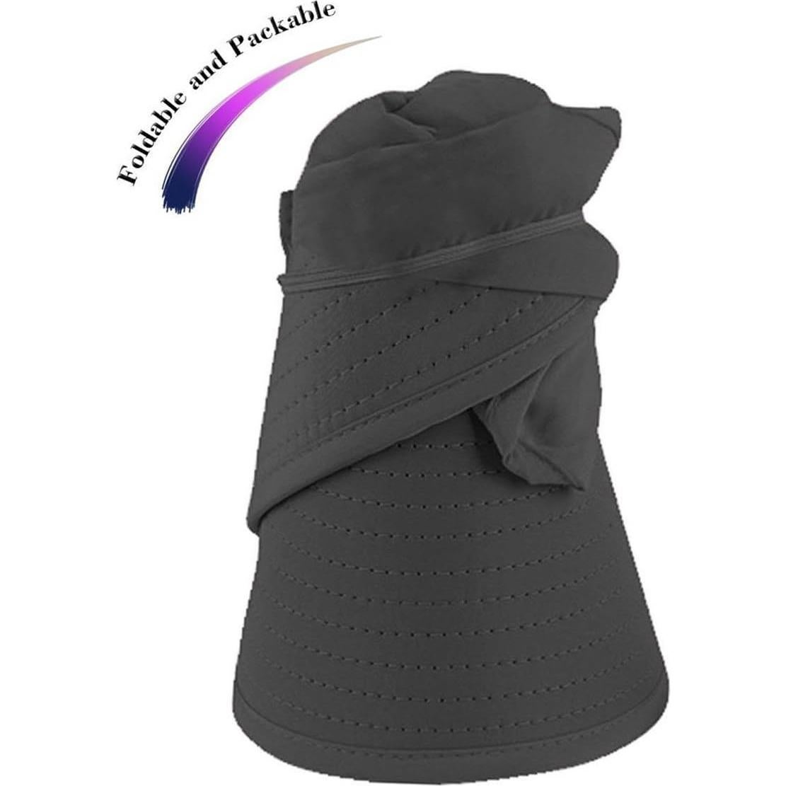 Sombrero de Sol HINDAWI para Mujeres Plegable UV Negro