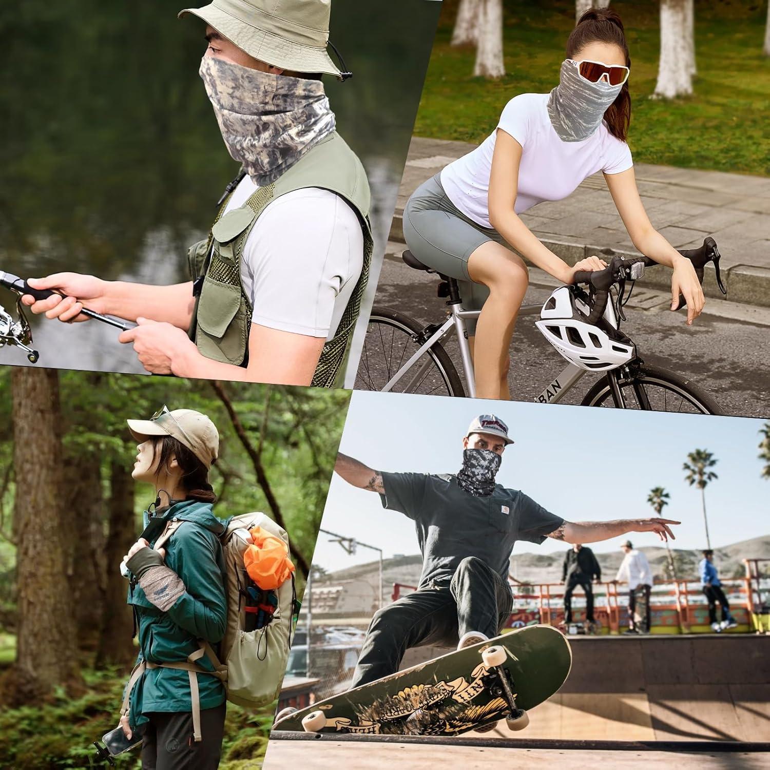 Cubierta de cara tipo bufanda Gris - Protección solar y viento