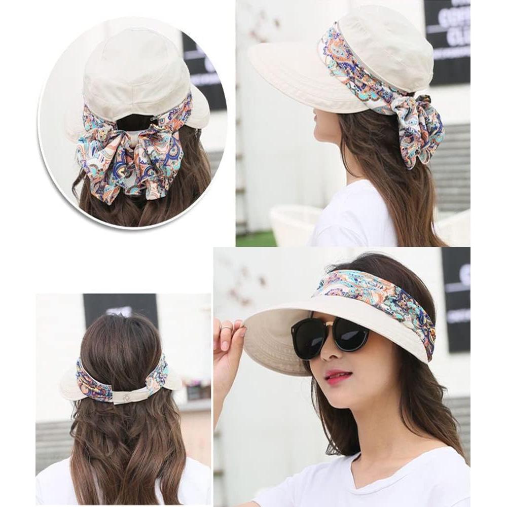 Sombrero de Sol Plegable UV Impermeable Unisex Beige