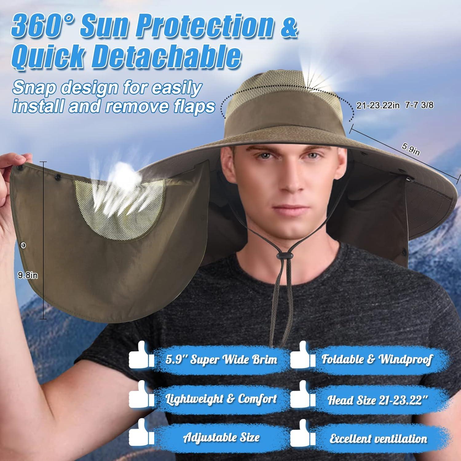 Sombrero de Pesca UPF 50+ Joyblossom con Solapas Removibles