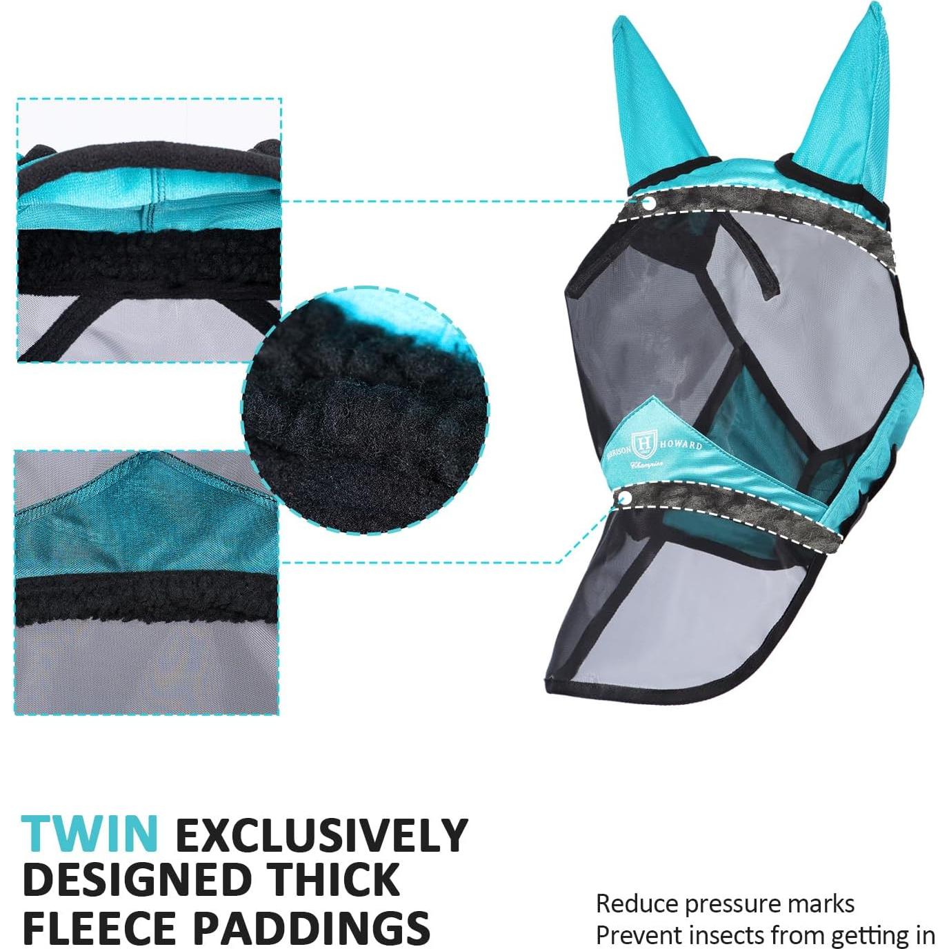 Máscara de Moscas Completa Harrison Howard Teal M UV