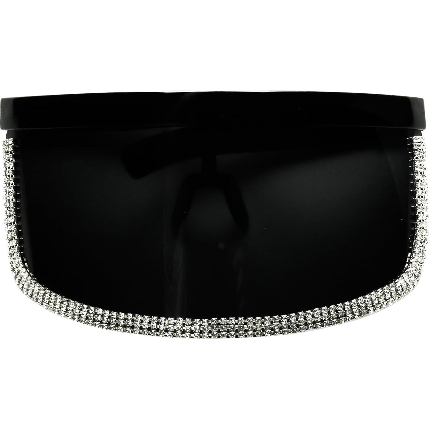 Gafas de sol ShadyVEU UV400 con escudo facial y strass