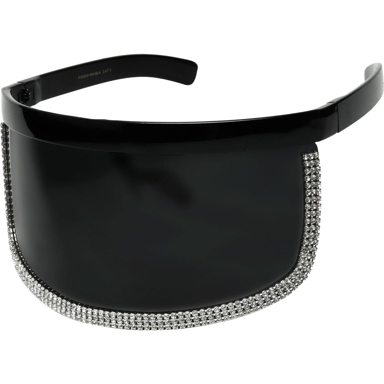 Gafas de sol ShadyVEU UV400 con escudo facial y strass