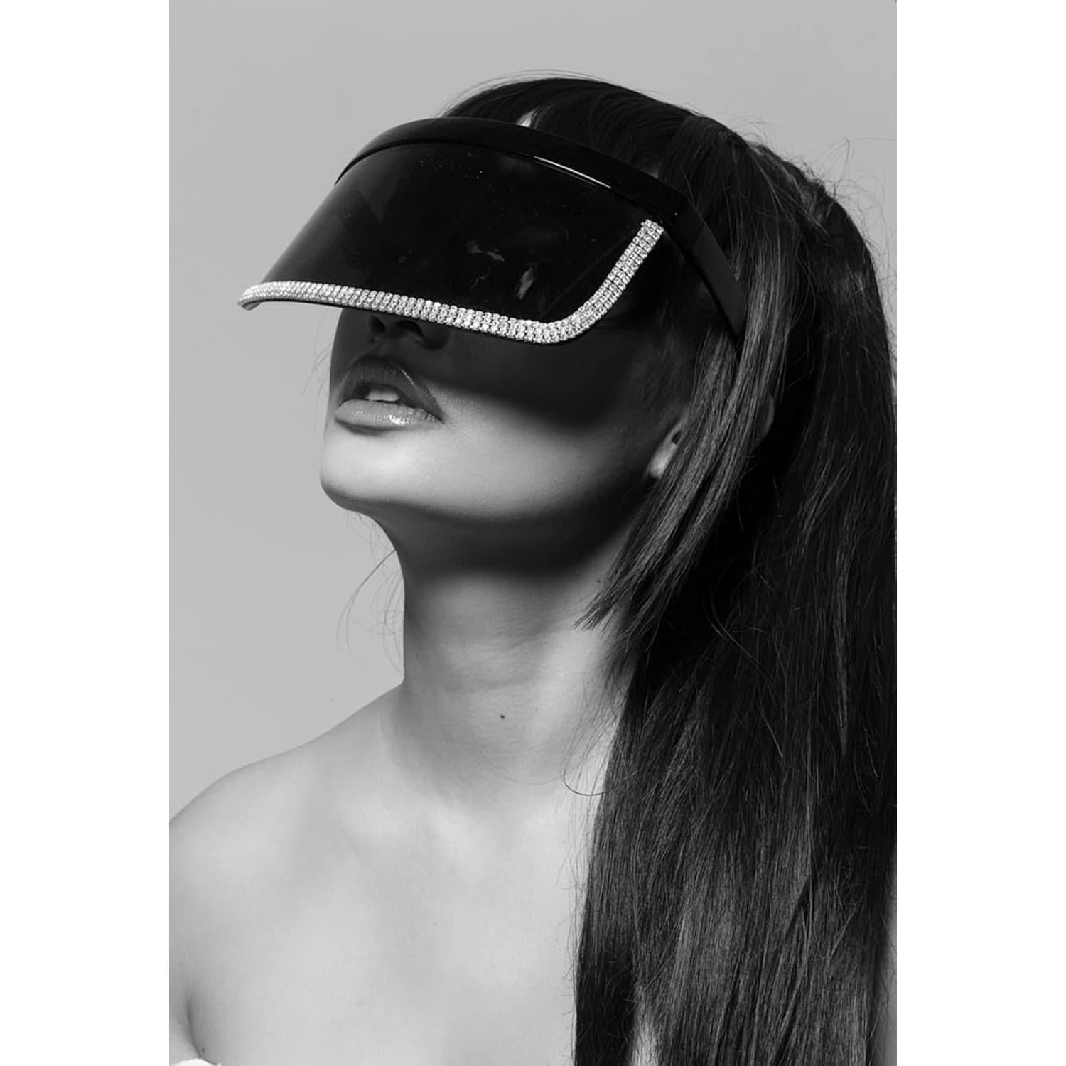 Gafas de sol ShadyVEU UV400 con escudo facial y strass