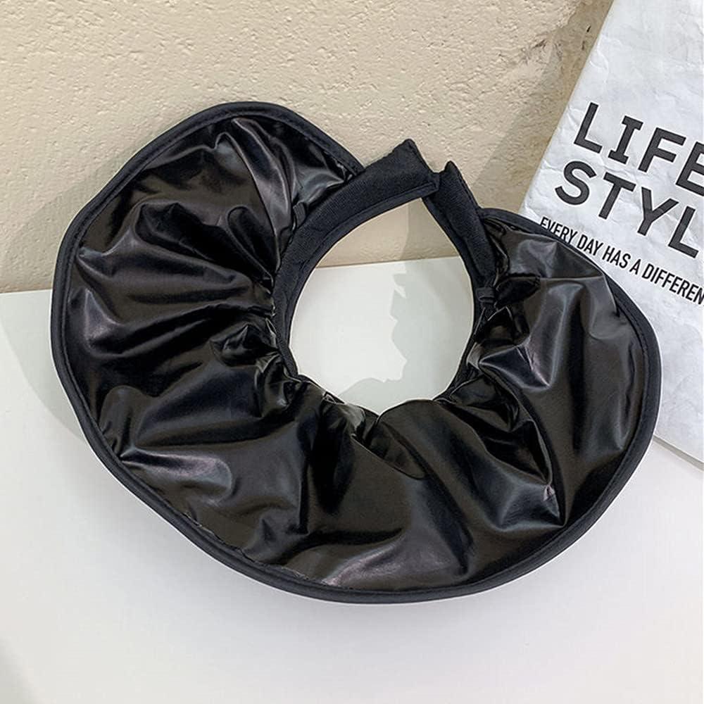 Gorra de Sol Plegable Mujer UV Protección Verano Negra