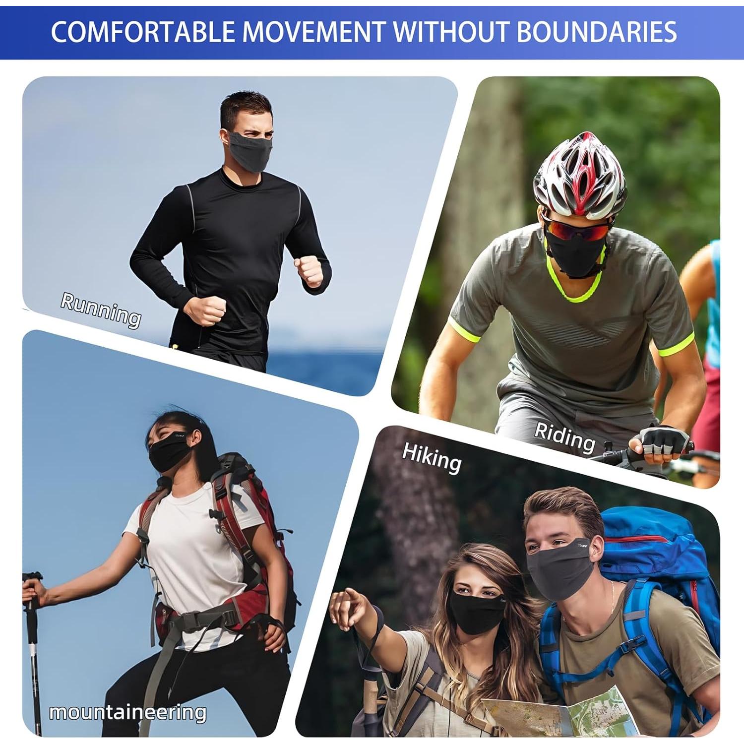 Mascarilla Deportiva UV KZ009 Transpirable Ajustable Unisex