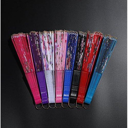 Abanicos Plegables Florales BABEYOND 8 Piezas Rosa China