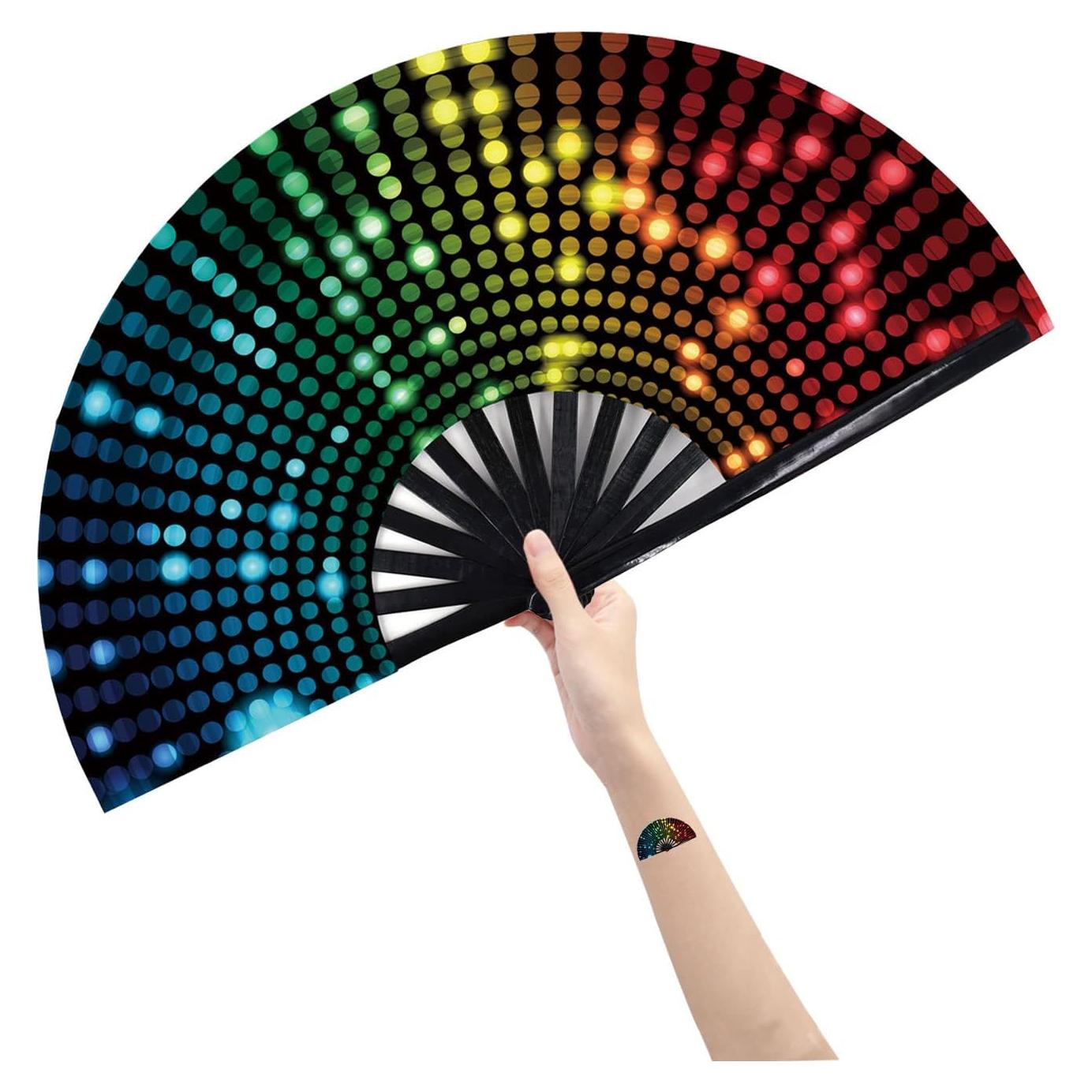 Abanico Plegable Amajiji de Mano 64cm Resistente al Agua