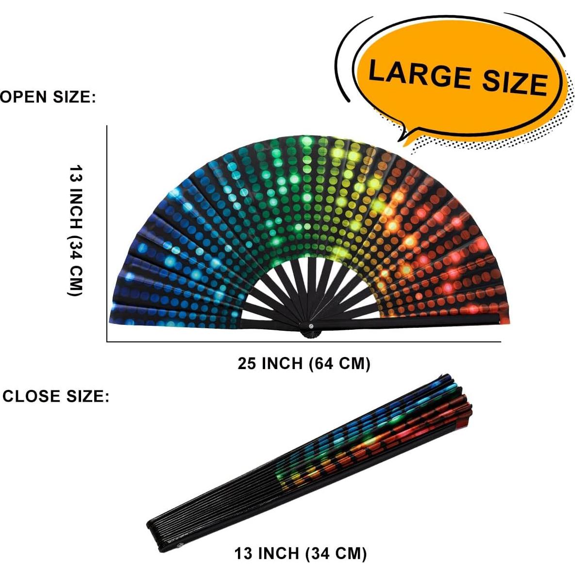 Abanico Plegable Amajiji de Mano 64cm Resistente al Agua