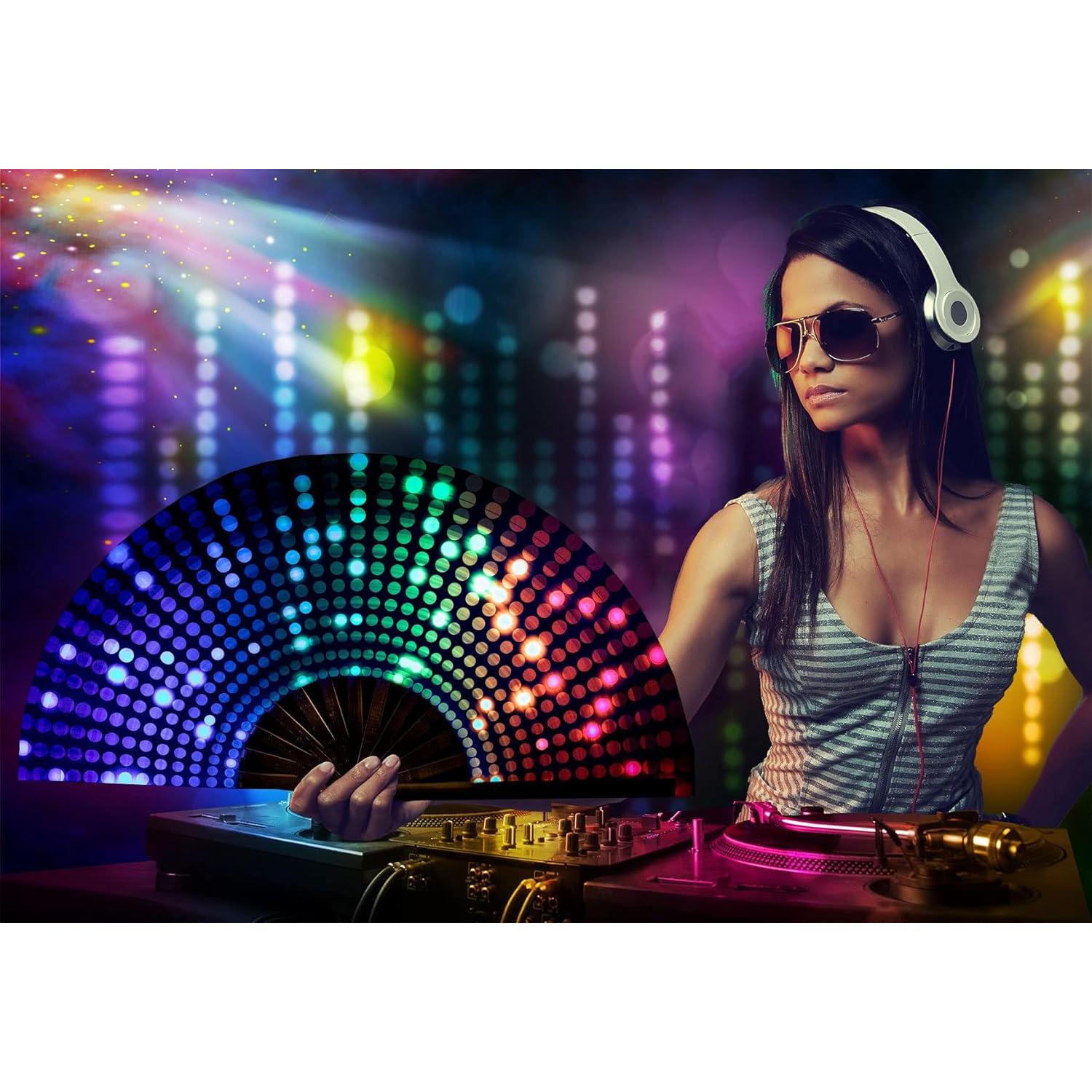 Abanico Plegable Amajiji de Mano 64cm Resistente al Agua