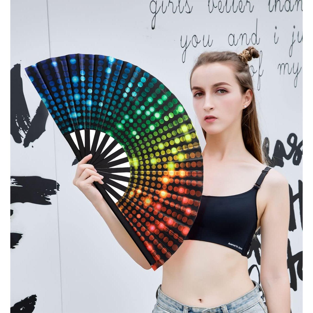 Abanico Plegable Amajiji de Mano 64cm Resistente al Agua