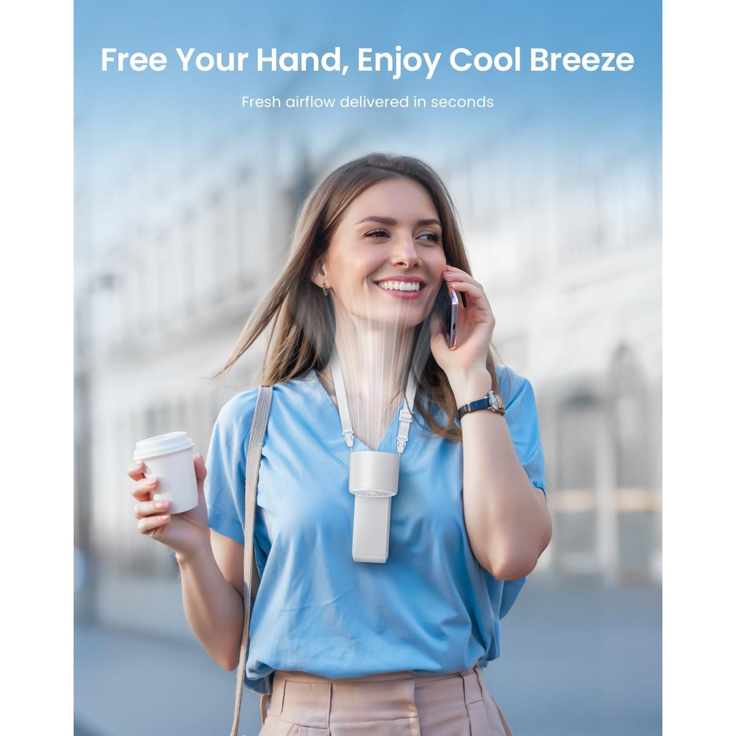 Ventilador Portátil Kimguard Mini de Viaje 5500mAh Blanco