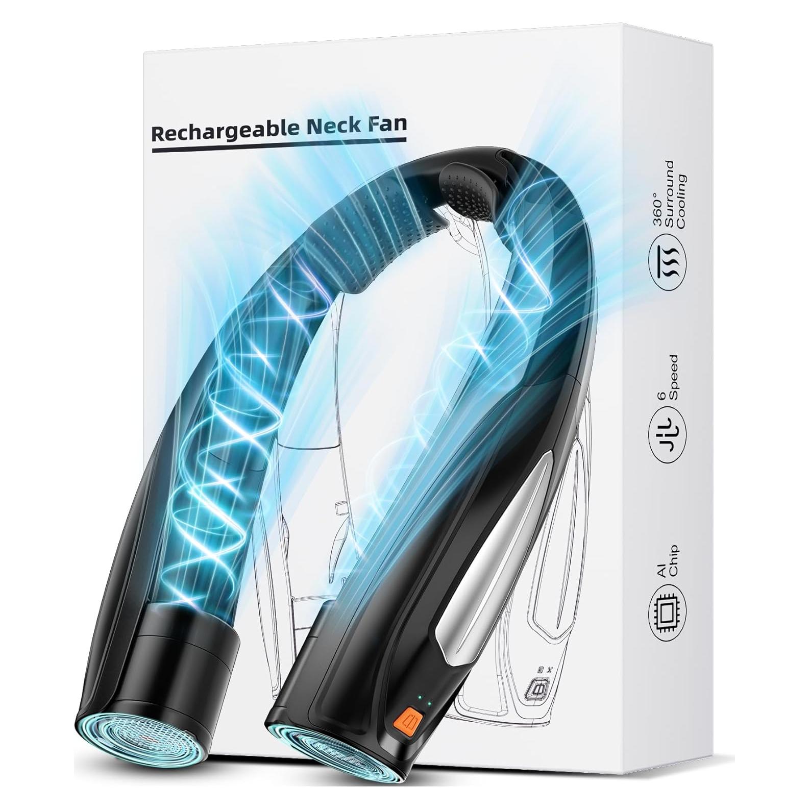 Ventilador de Cuello Hionly Q3 Recargable 6000mAh 6 Velocidades