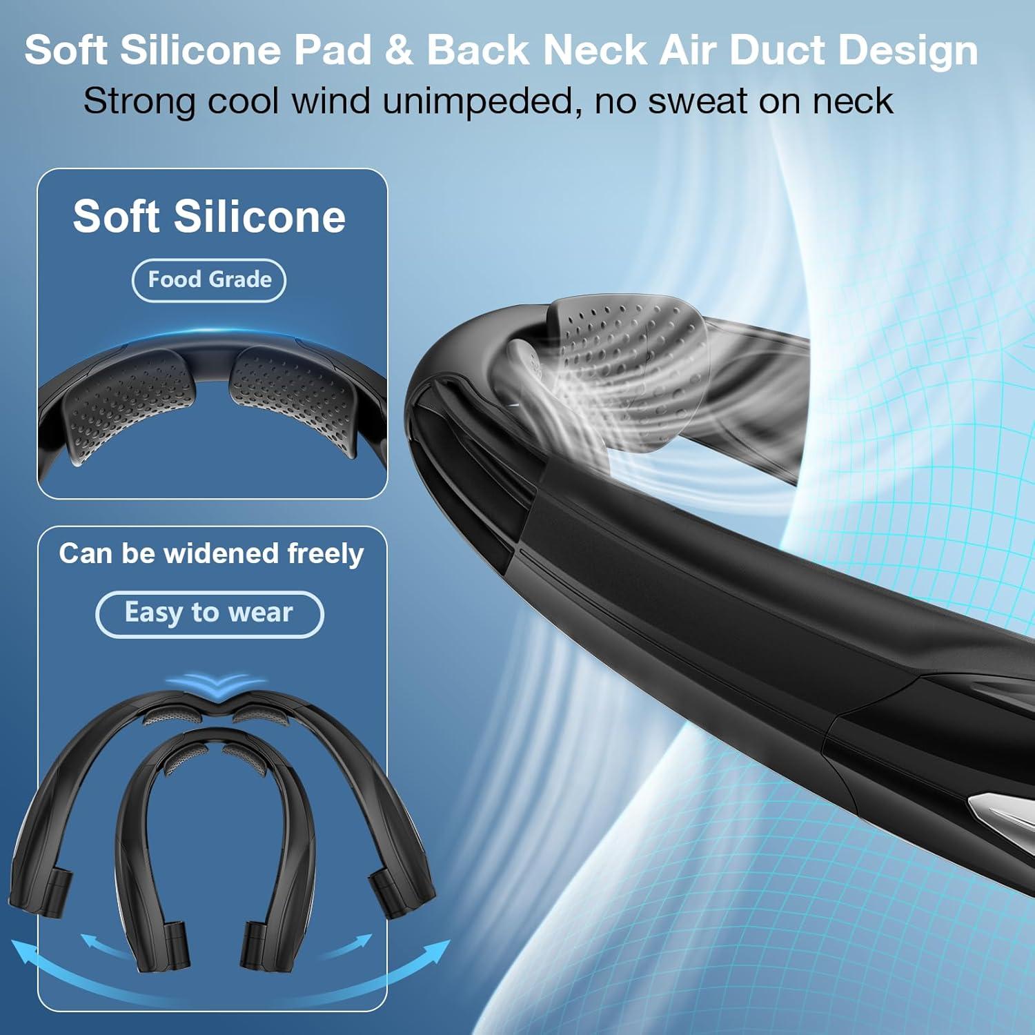 Ventilador de Cuello Hionly Q3 Recargable 6000mAh 6 Velocidades