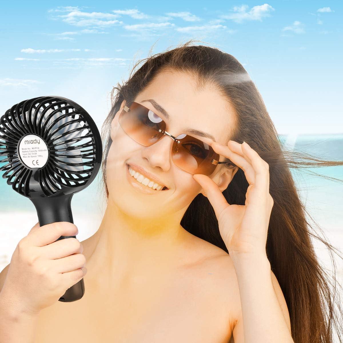 Ventilador Portátil de Mano Miady 5000mAh 3 Velocidades