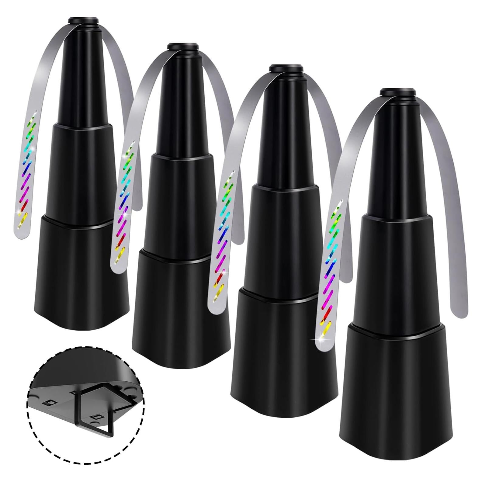 Ventiladores de Moscas Portátiles KTDRJN, Paquete de 4, Negro