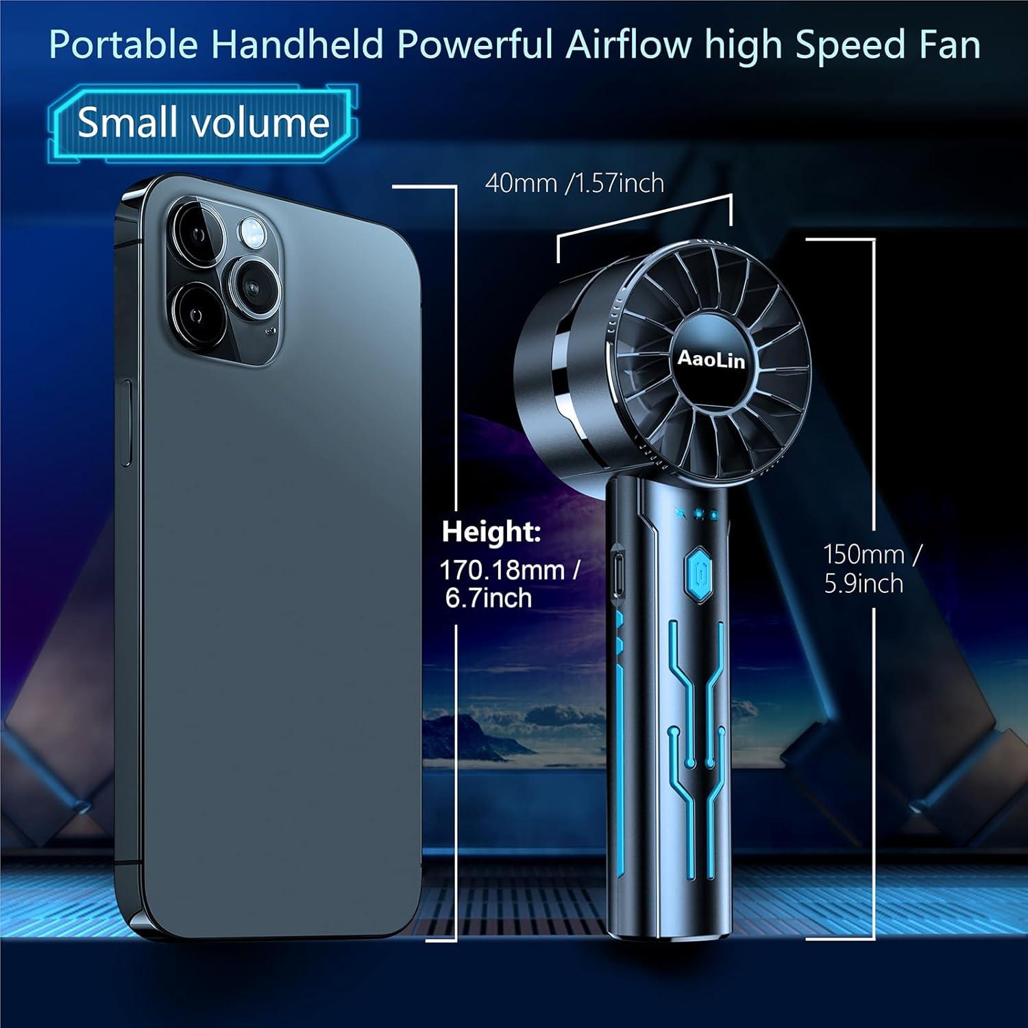 Ventilador de Mano AaoLin G2 Turbo 7000 RPM Recargable USB