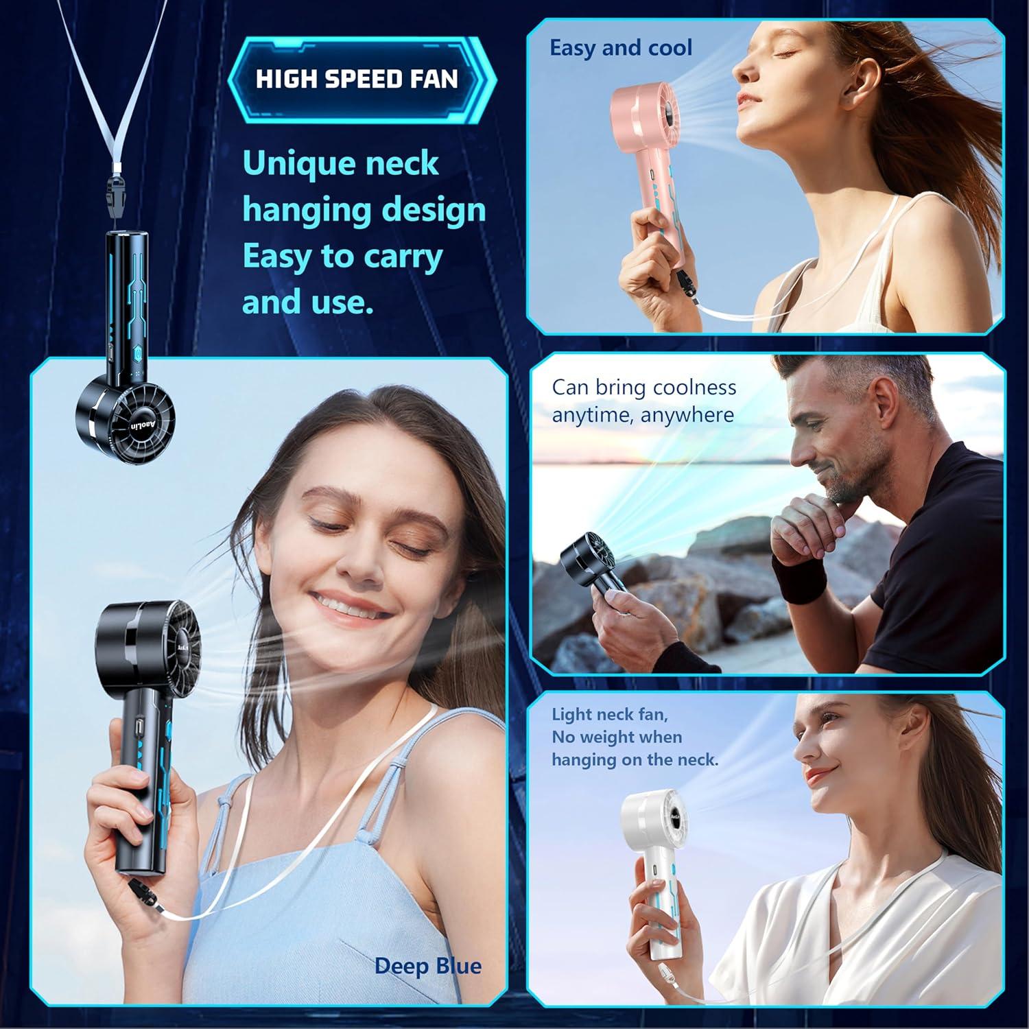 Ventilador de Mano AaoLin G2 Turbo 7000 RPM Recargable USB