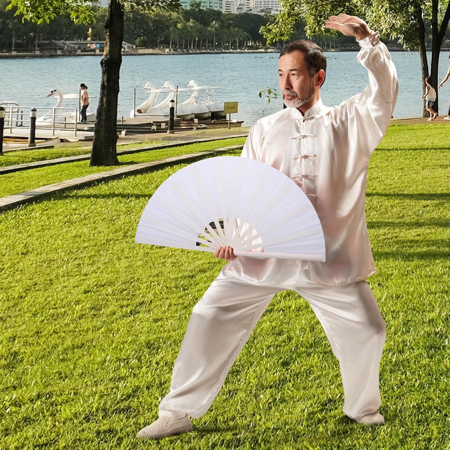 Abanicos Plegables MDDRUIQI de Nylon para Mujeres - Paquete de 2