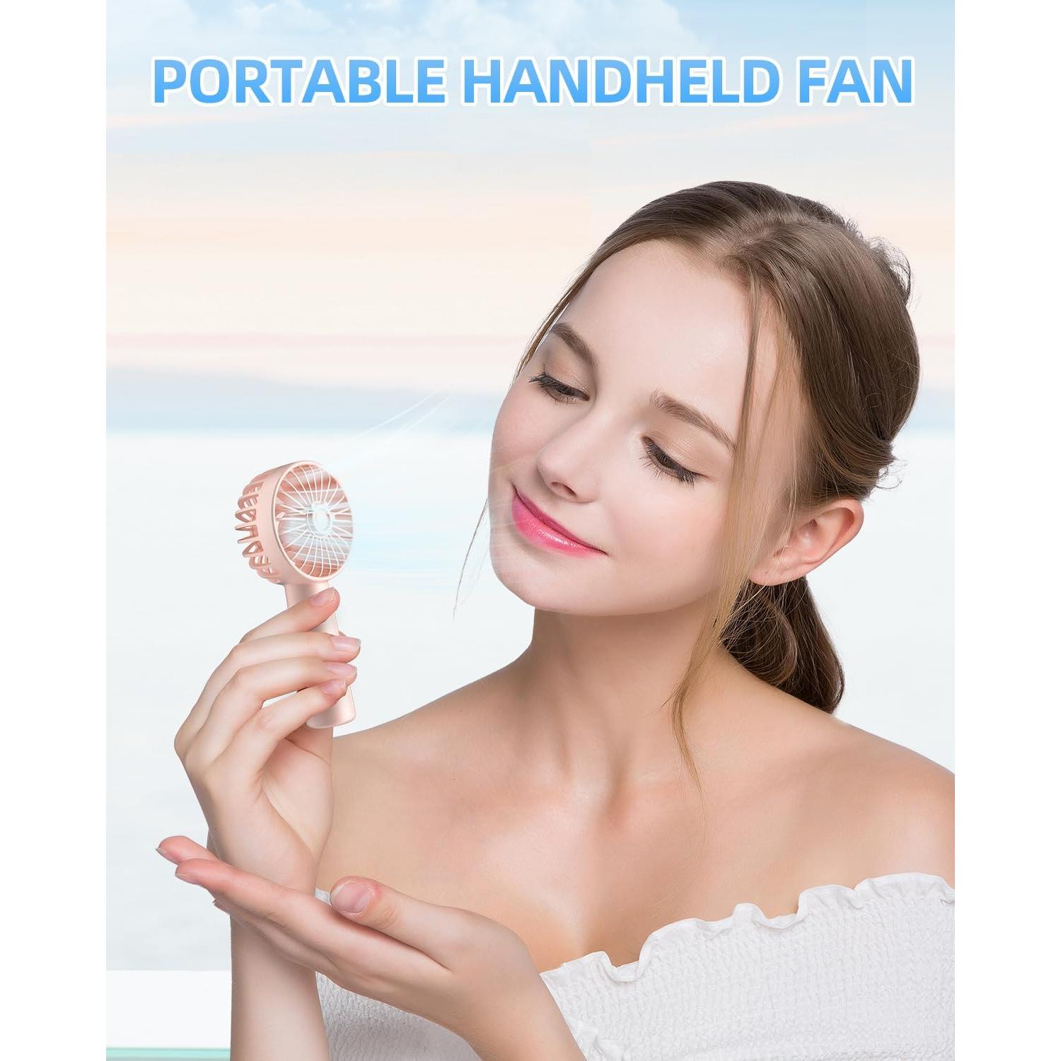 Ventilador de Mano KIDEE Mini Portátil 1800mAh 3 Velocidades