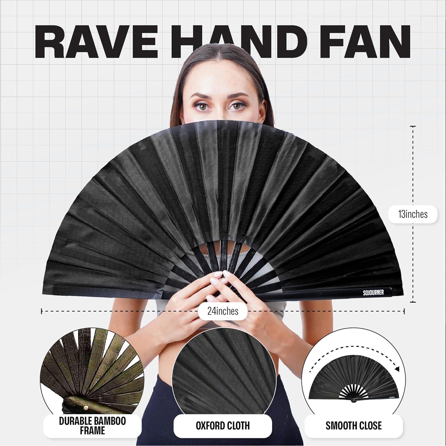 Abanico Plegable SoJourner Bags - Accesorio Rave Arcoíris