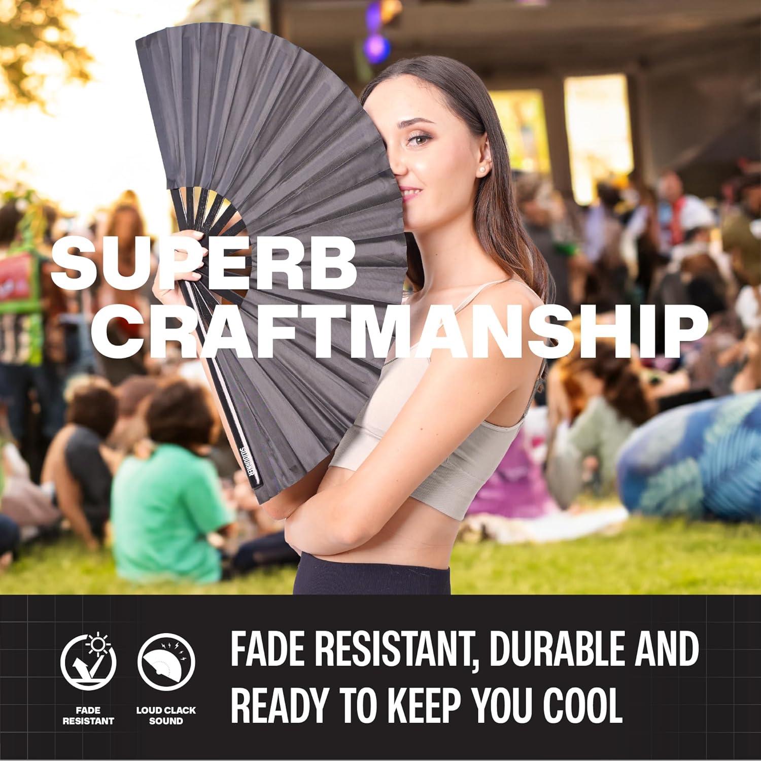 Abanico Plegable SoJourner Bags - Accesorio Rave Arcoíris