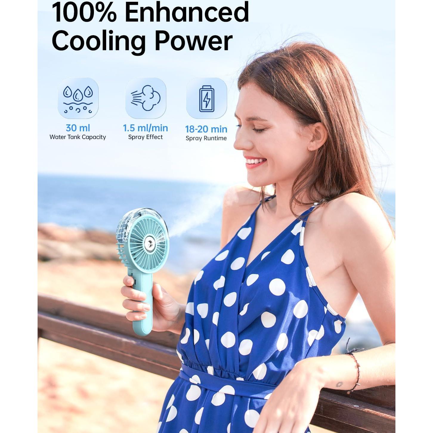 Ventilador Portátil SWEETFULL con Nebulización 3 Velocidades