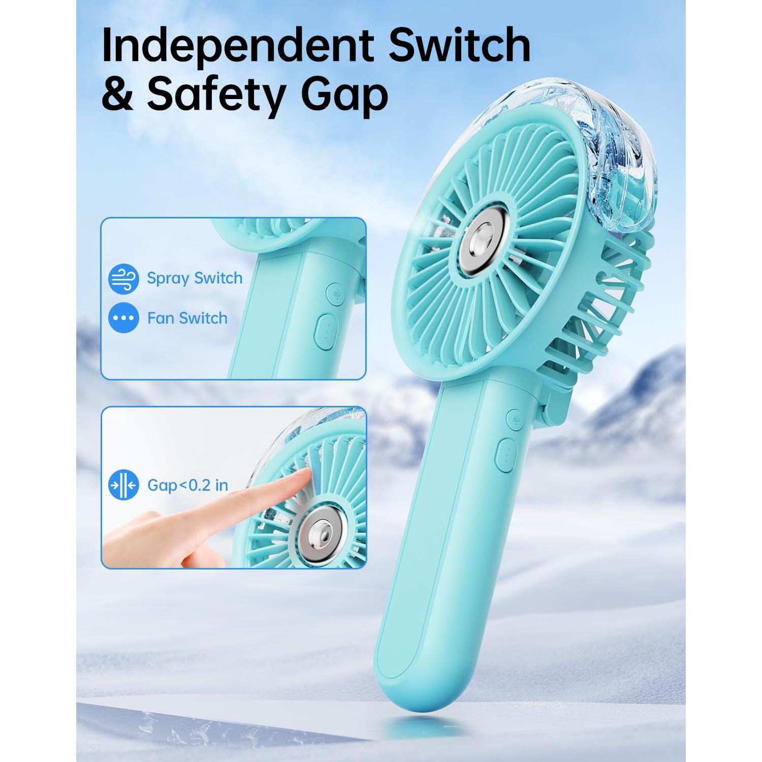 Ventilador Portátil SWEETFULL con Nebulización 3 Velocidades