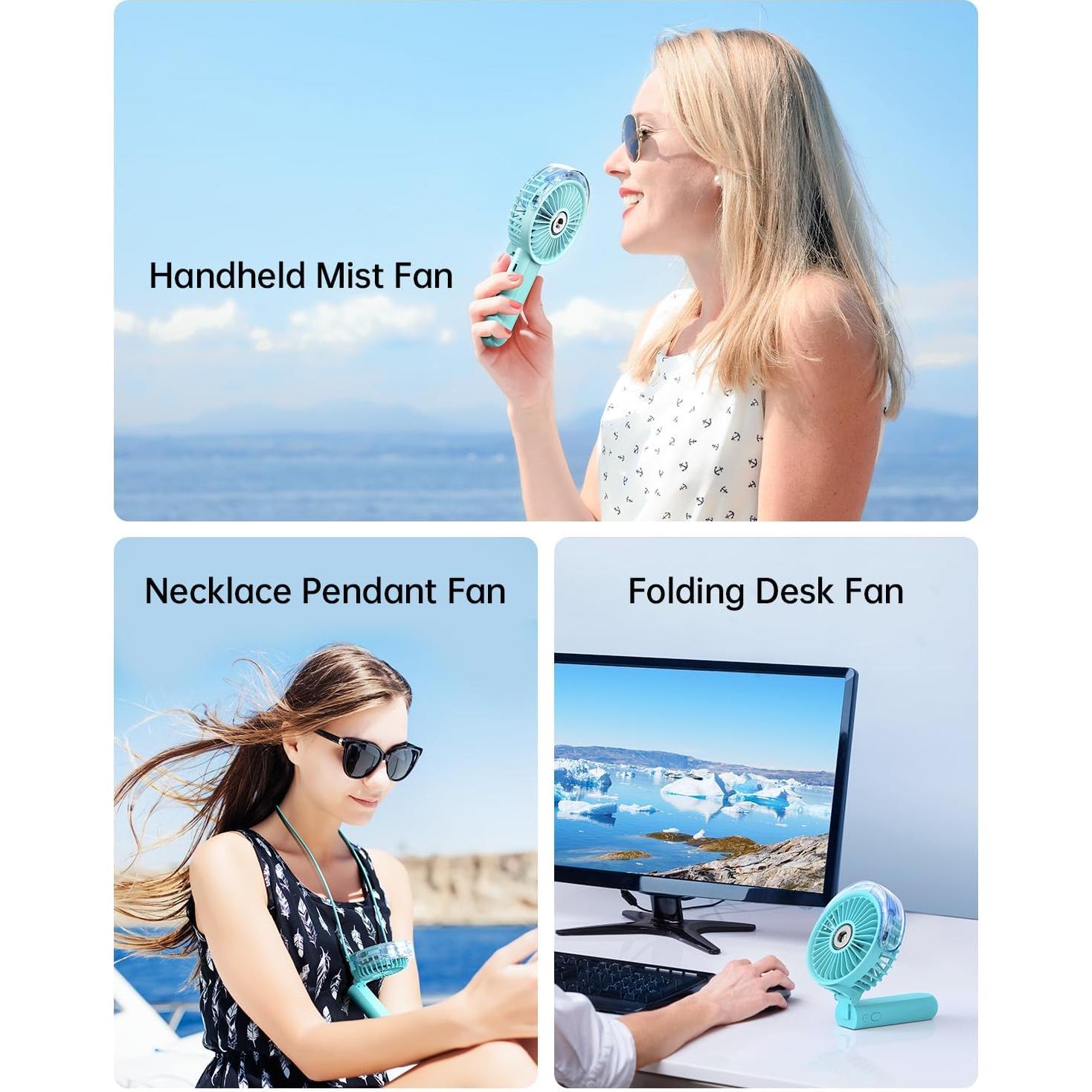 Ventilador Portátil SWEETFULL con Nebulización 3 Velocidades