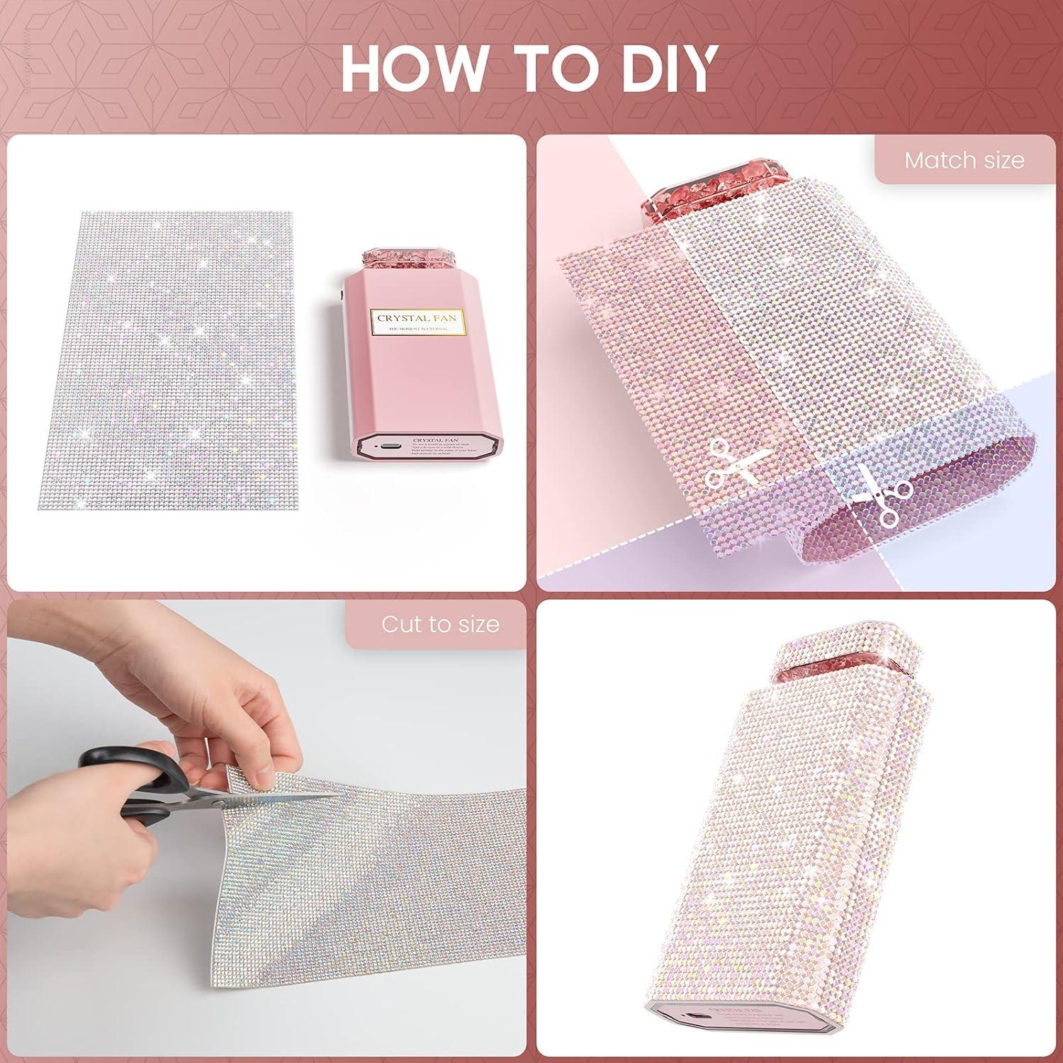 Ventilador Personal Recargable JENTXON Bling Rosa 3 Velocidades